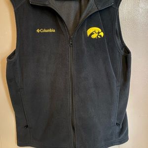 Mens fleece iowa hawkeye vest